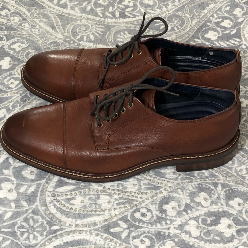 Men’s NWOT Cole Haan Brown Dress Shoes With Lace - Picture 6 of 8